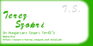 terez szopri business card